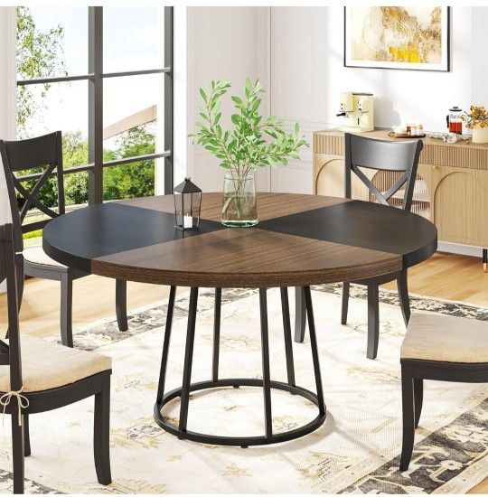 47 inch Round Dining Table for Dining Room & Living Room (Table Only)