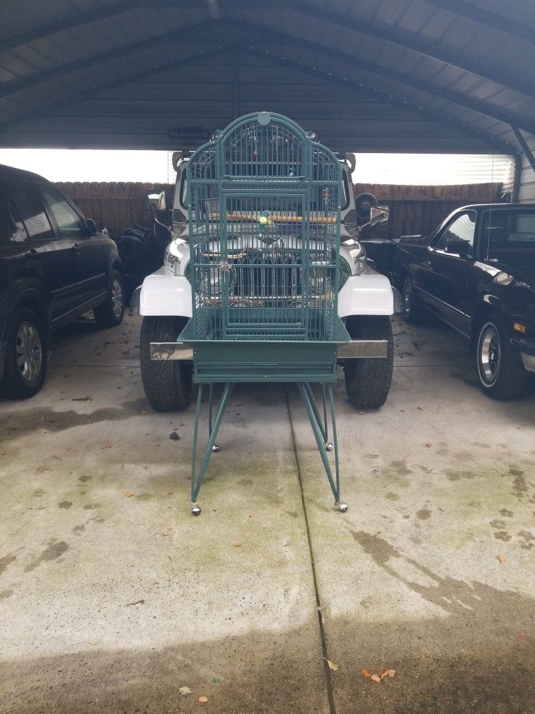 Bird cage With Tray And Cups Xtra large