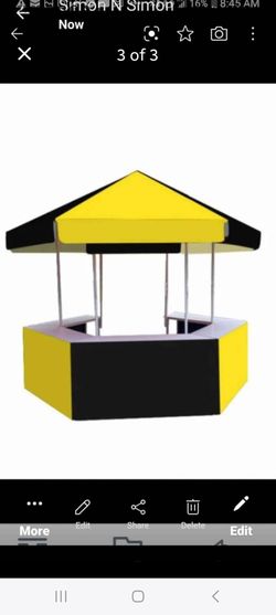 Yellow black kiosk