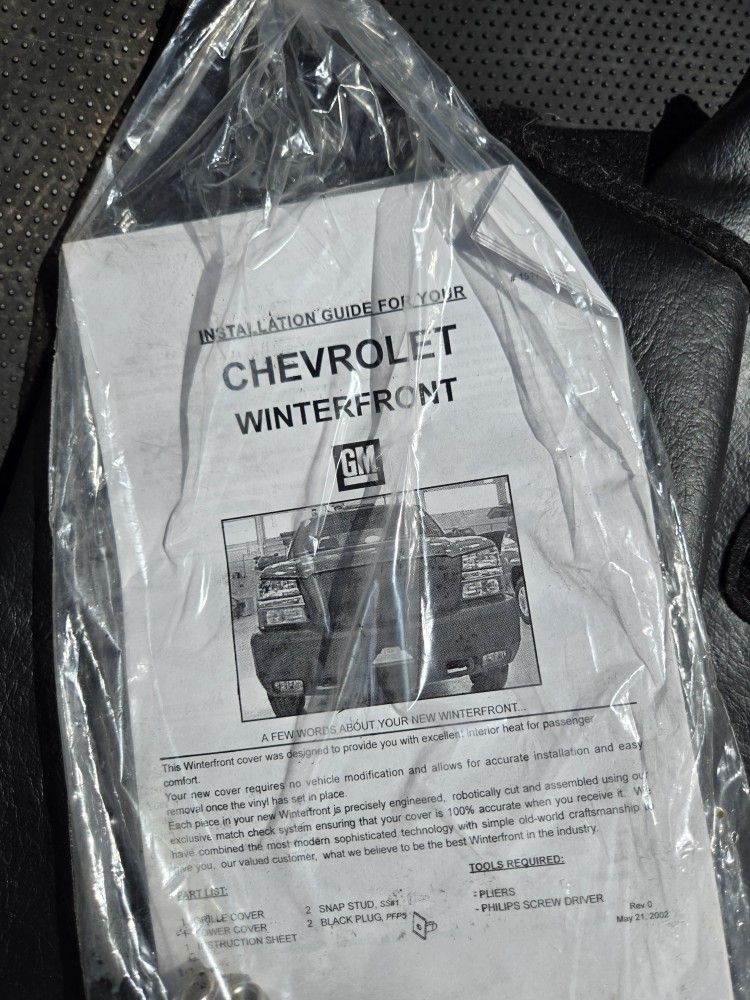 Chevy Truck BRA. READ DESCRIPTION
