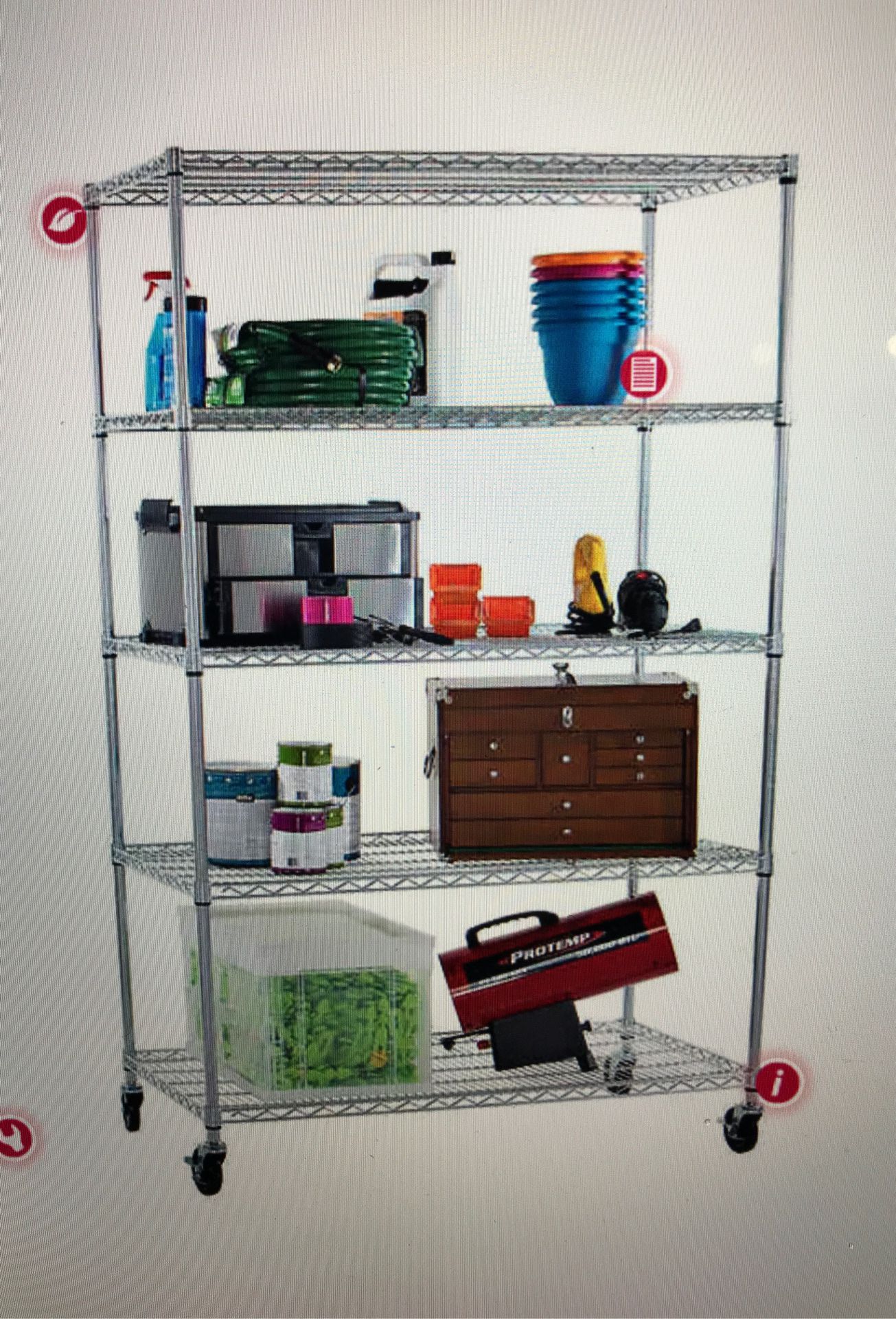 Storage Shelving Tiered Wire Racks in Chrome Silver