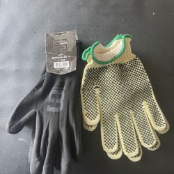 2 Pair Of Latex  Coated Work Gloves Size XL