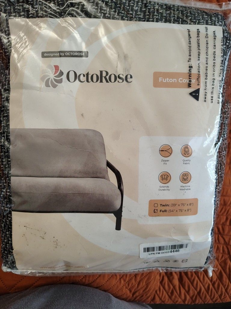 New. OctoRose Full Size Futon Cover