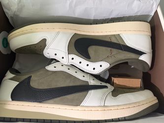 DS Jordan 1 Low Travis Scott Medium Olive Size 12