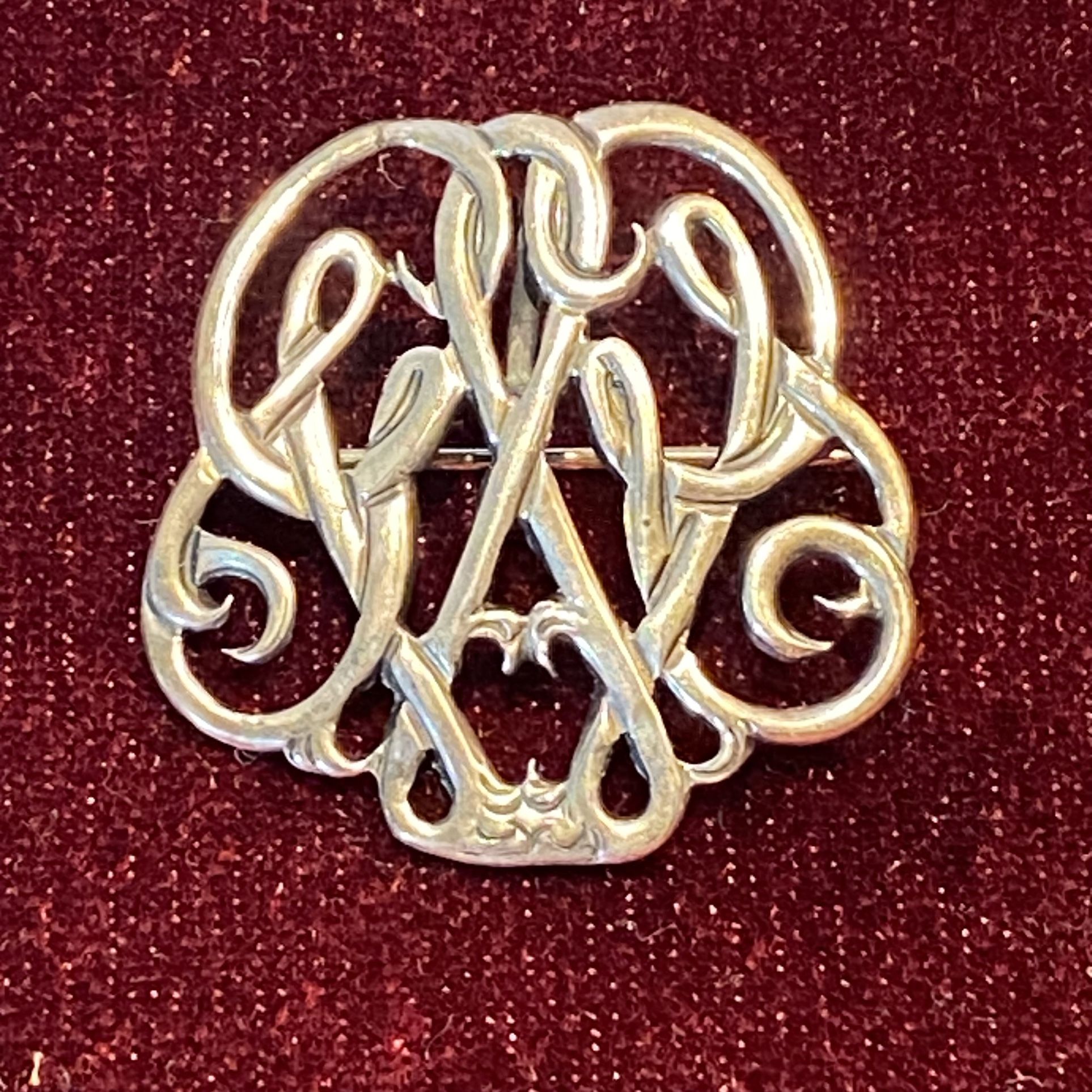Sterling GW Cypher Brooch Pendant with Card