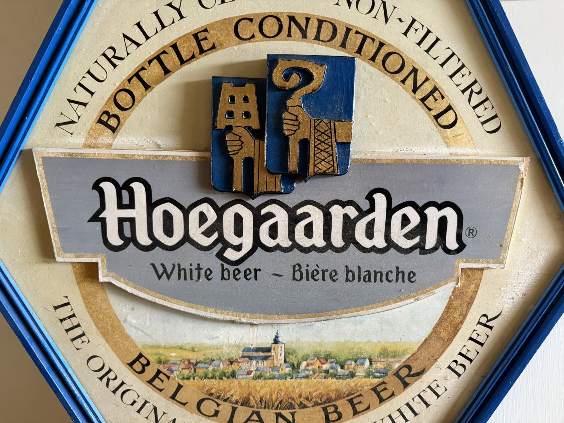 Hoegaarden Beer Sign Wood