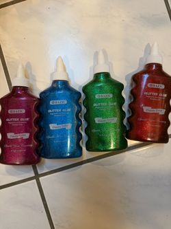BAZIC Glitter Glue 4-Pack Classic Colors