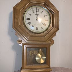 Vintage Wood Regulator Clock
