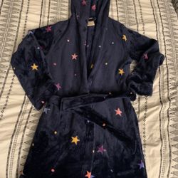 Kids XL/16 Navy Blue Short Length Robe
