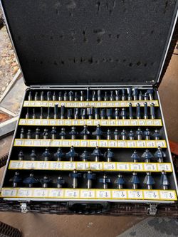 Router Bit Set in Aluminum Case