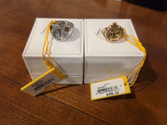 2x Invicta Angel Watch Rings -- Gold & Silver