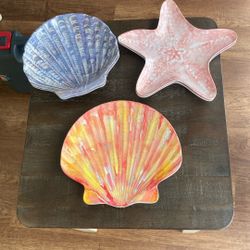 3 Pair Melamine Kids Nautical Plates