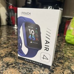 iTouch Air 4 Smartwatch Fitness Heart Rate, Custom Face, 100+ Sports, Bluetooth