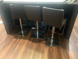 Leather barstools