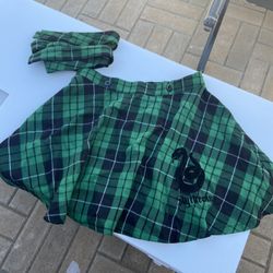 Harry Potter Slytherin Plaid Skirt