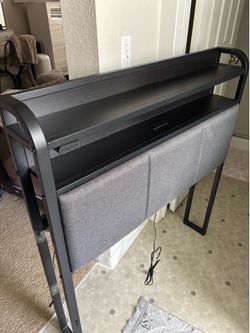 Metal LED twin bed frame