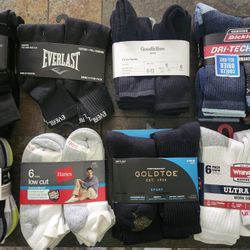 Crew Ankle Dress Work Socks Men 6 Pairs, Size 6-12 (L)