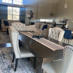 Dark Brown Dining Room Table With Chairs