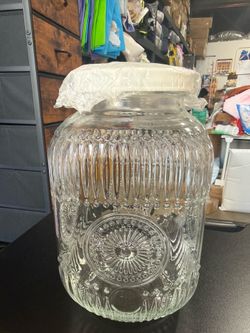 1 Gallon Mason Glass Jar with Lid Wide Mouth, 128 OZ