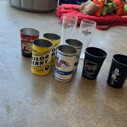 Sailor Jerry Cups And Heineken Glasses