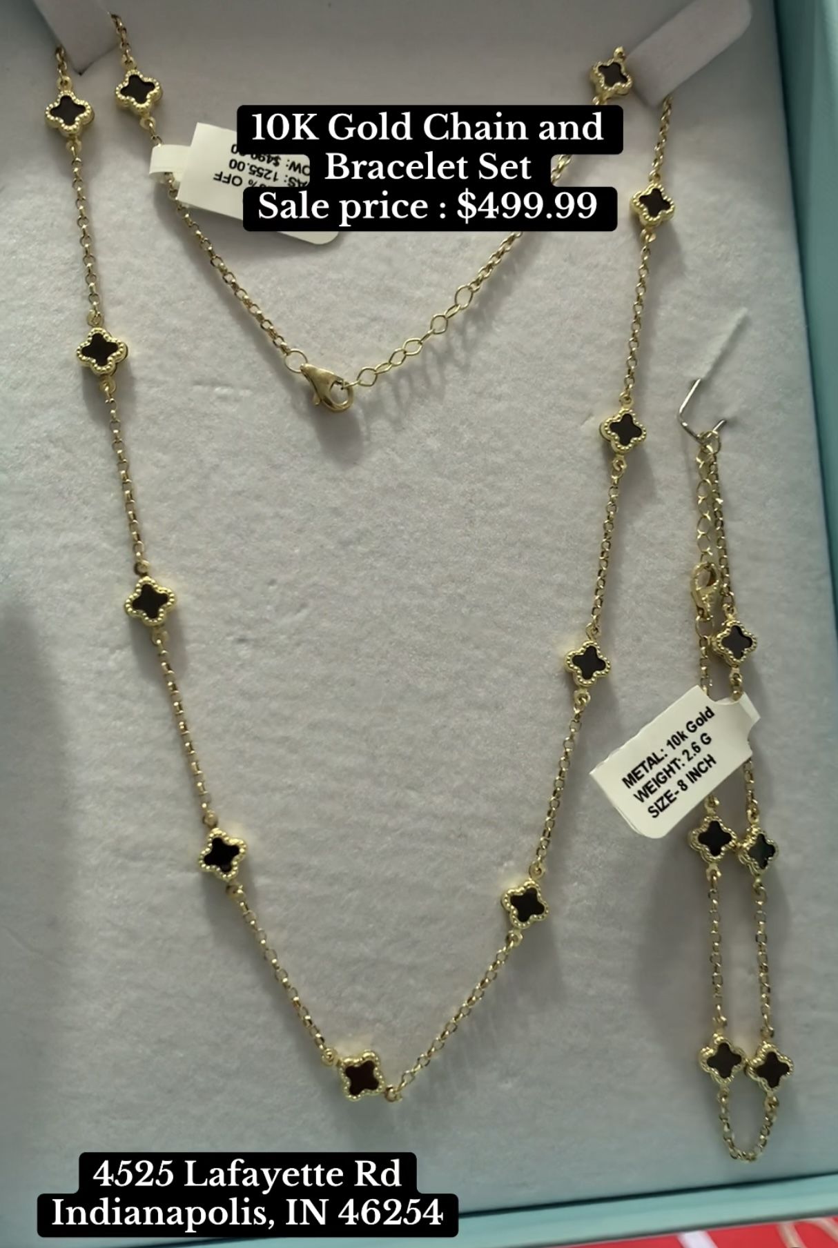 10K Gold Chain And Bracelet Set