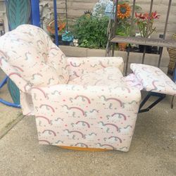 KIDS UNICORN ROCKING RECLINER CHAIR 