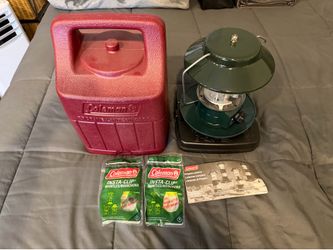 Coleman 5154B Double Mantle Propane Lantern Electric Ignition W/ Hard Case.