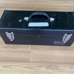 Preowned metal toolbox