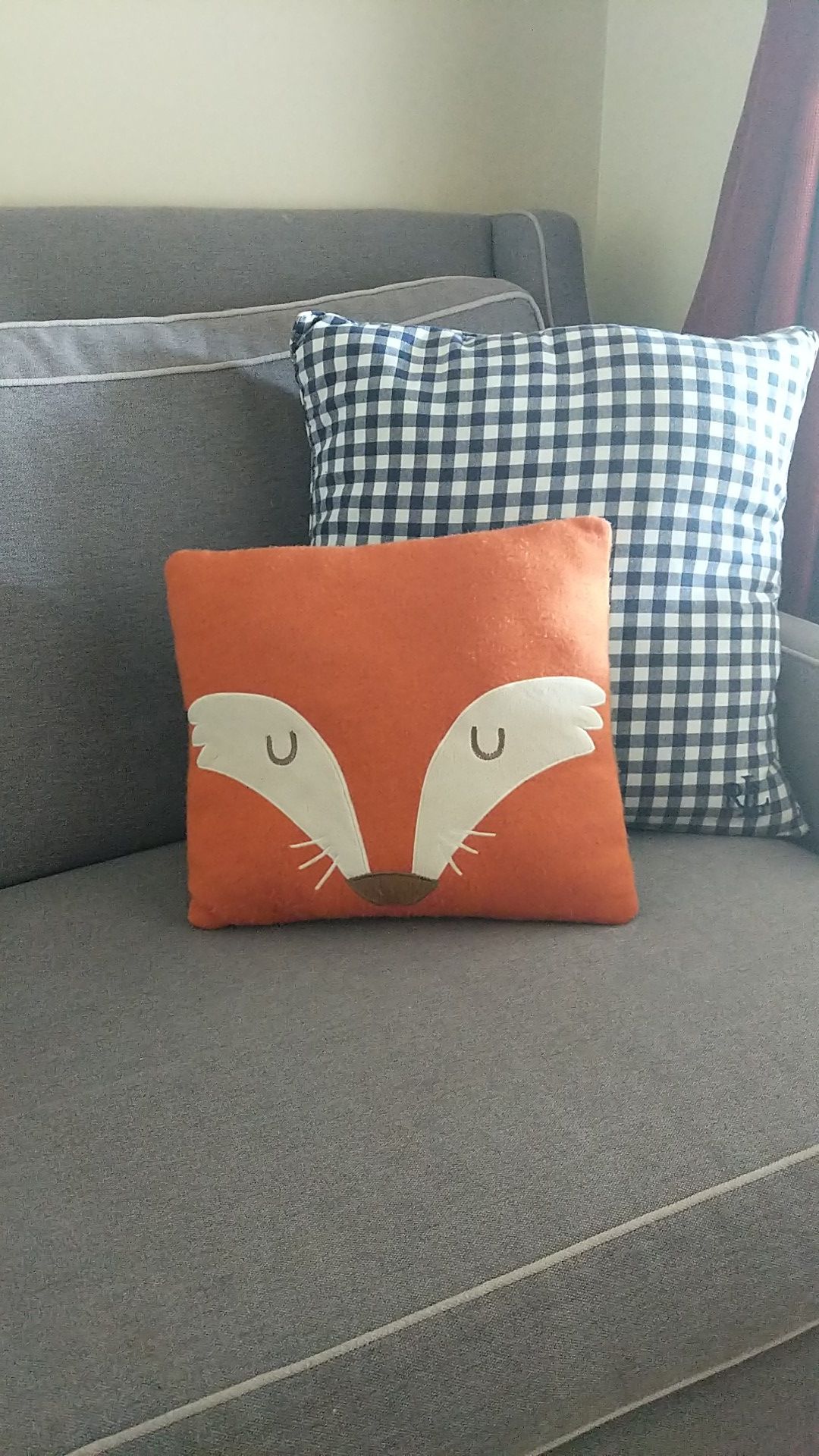 Fox kids/ baby throw pillow