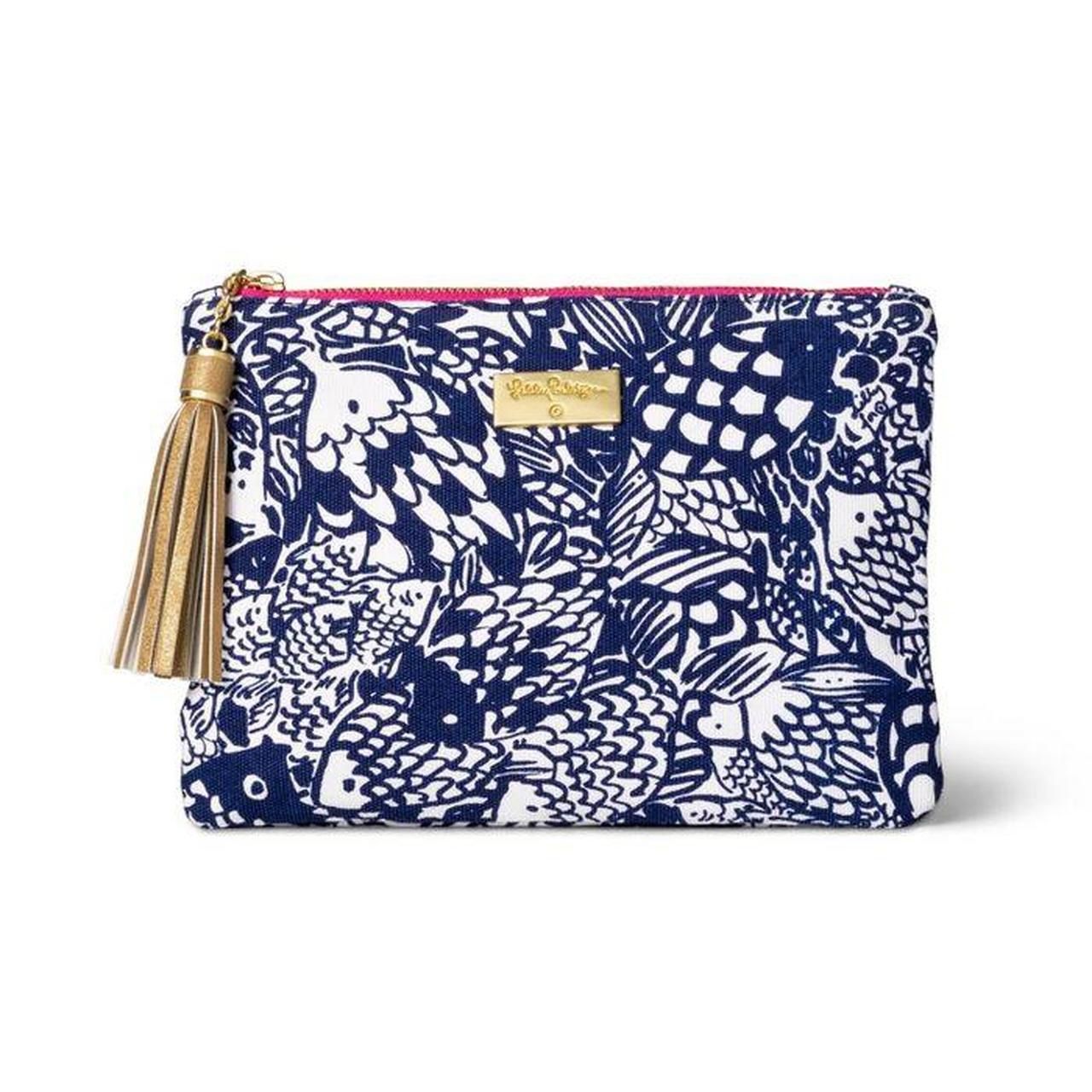 New Lilly Pulitzer Upstream Clutch Cosmetics Case.