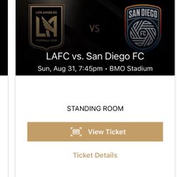 LAFC Vs San Diego Fc Tickets 8/31