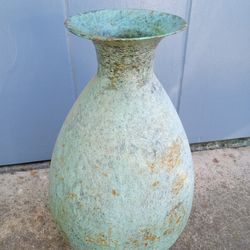 Tall Metal Vase 