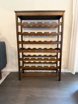 36 bottle wooden wine rack