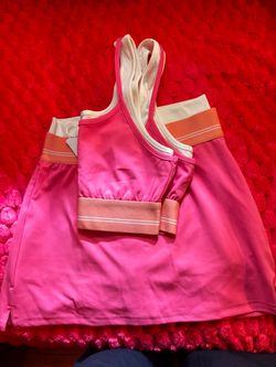 Pink Athletic Skirt and Sports Bra Set M