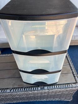 3-Drawer Plastic Storage Tower