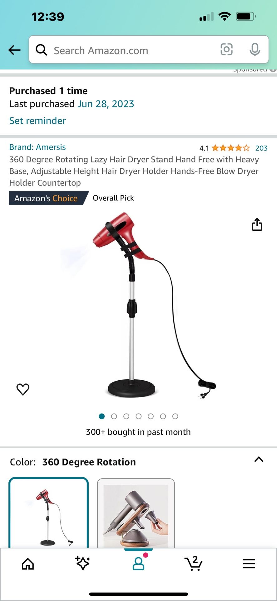 Adjustable Hair Dryer Holder