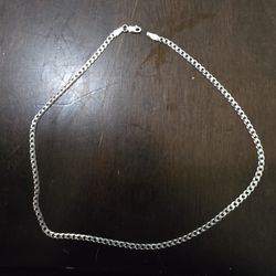 Plata 925 Silver 100% Cuban Link Chain 18IN 