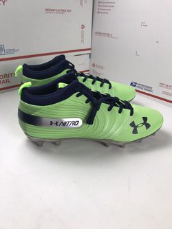 New No Box Under Armour Cleats Football Green Blue Seahawk Colors Size 16