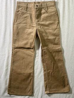 Vtg 70s Levis 946 Bell Bottoms Corduroy Pants NWT Deadstock Tan White Tab 26 24