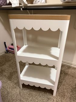 Small three shelf stand. Great for microwave, air fryer,hair accessories etc
