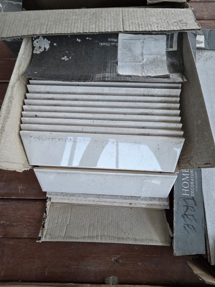 12 In X 3 In Glossy Grey Tiles - ~60 Count