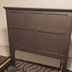 Solid Wood Twin Bed Headboard and Frame