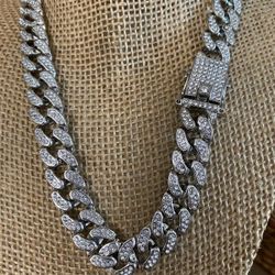 Cadena Stainless Eslabón Chispas Joyería Antigua 