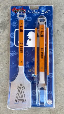 3-Piece BBQ Set Los Angeles Angels of Anaheim / Baseball Tailgating BBQ Set / Angels Barbecue Set / Angels BBQ Fork Tongs and Sportula