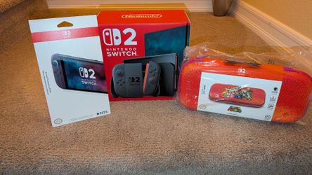 Nintendo Switch 2 With Case & Screen Protector NEW