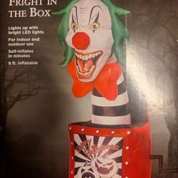Fright In The Box 8 Ft Scary Clown 