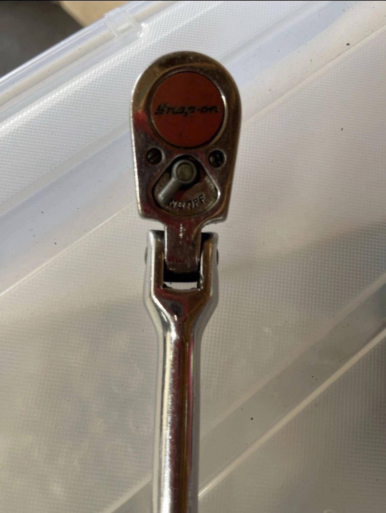 Snap-On F732 3/8" Drive Flex Head Bent Handle Ratchet Measuring 11'' Long