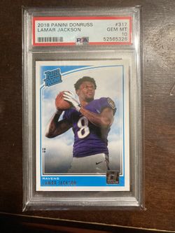 2018 Panini Donruss Lamar Jackson #317 Psa 10 (Will Meet For Pickup Within The Bay Area)