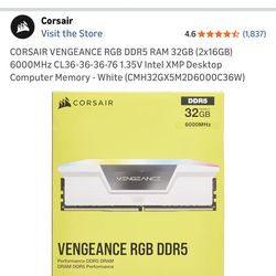Vengeance RGB ddr5 RAM 16GB(ONLY 1)