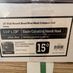 Roofing Coil Nails 1 1/4”  7,200 Count 
